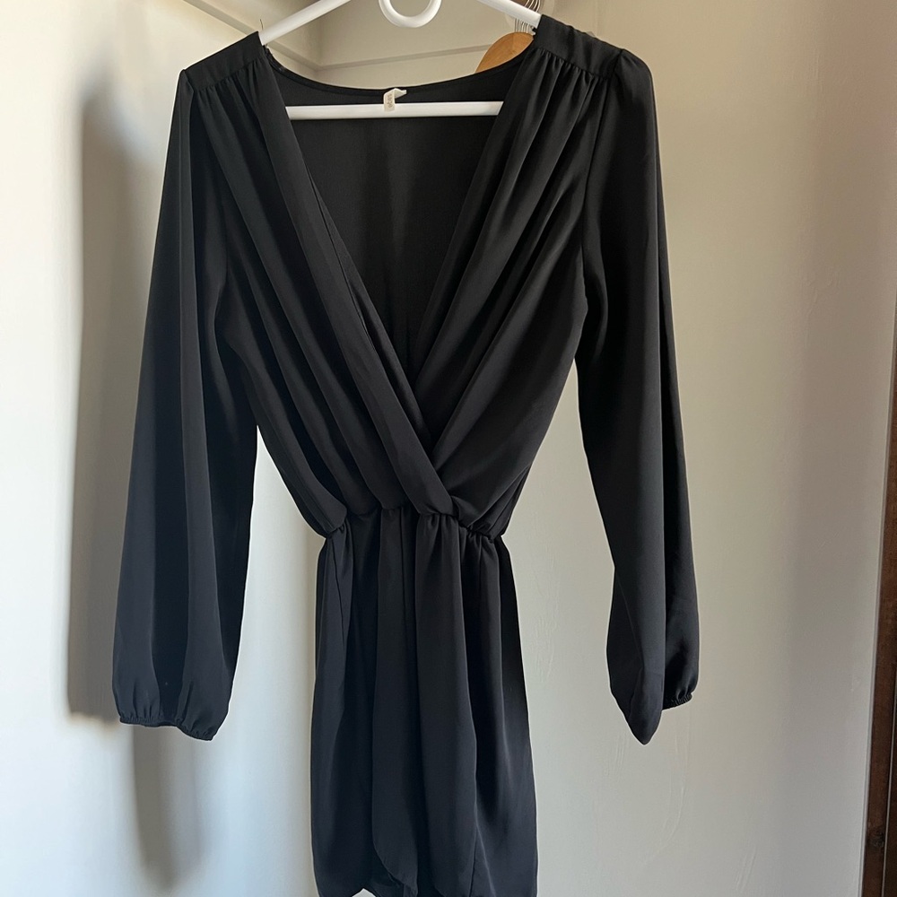 Sage Black Long Sleeve Jumpsuit